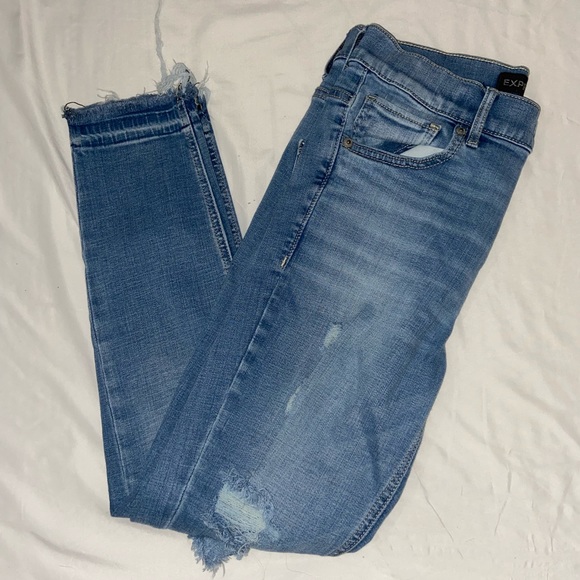 Light wash ripped jeans from express